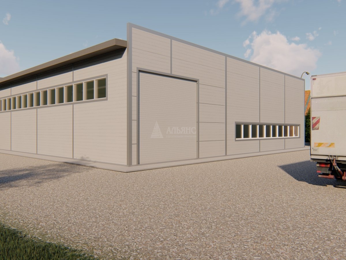 3D визуализация Гаражный бокс из сэндвич панелей - фото 6