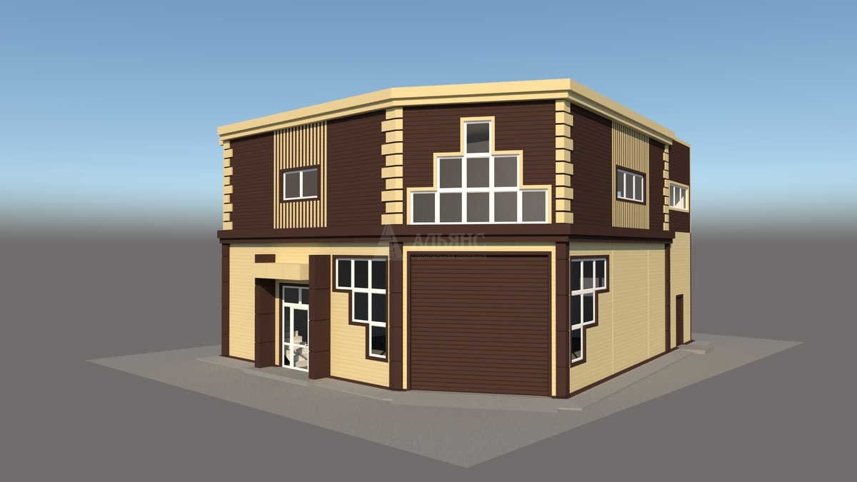 3D визуализация Склад-ангар из сэндвич-панелей - фото 7