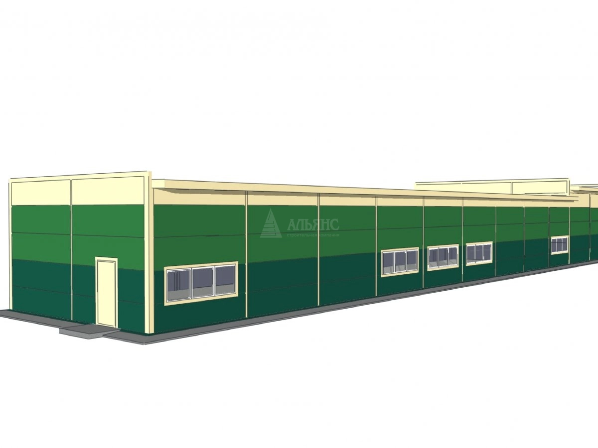 3D визуализация Склад из сэндвич-панелей - фото 3