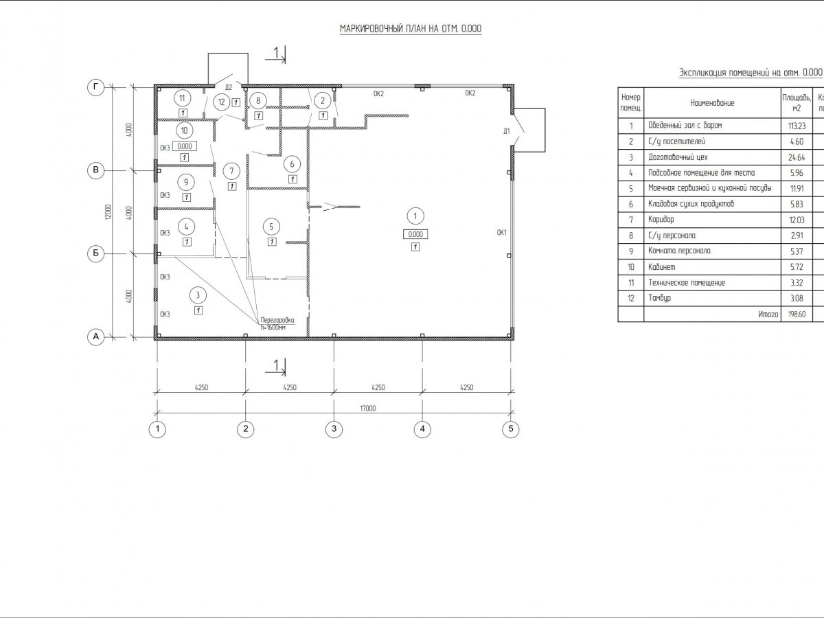 Планировка Кафе из сэндвич панелей -  фото 1