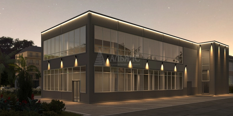 3D визуализация Магазин из сэндвич-панелей - фото 5