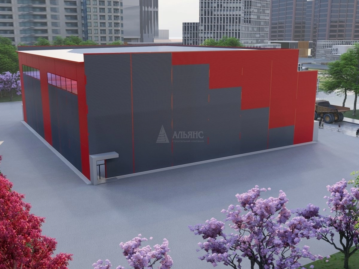 3D визуализация Склад-ангар из сэндвич-панелей - фото 10